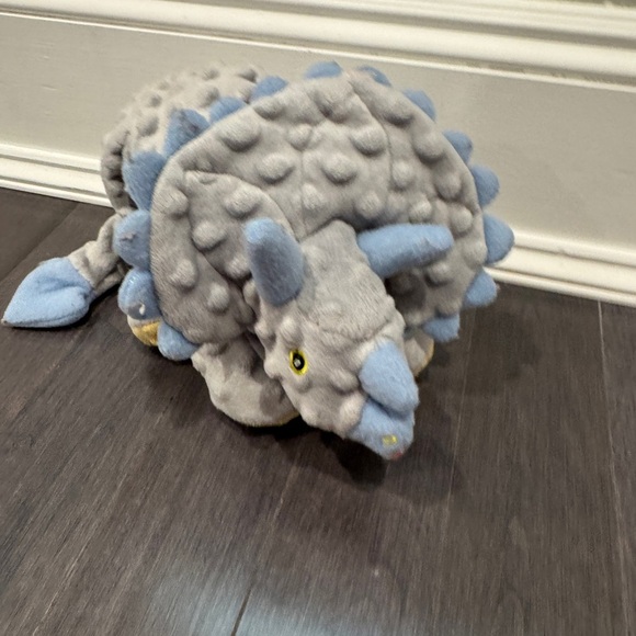 Go Dog Tough Plush Dinosaur Pet Dog Toy - Gray and Blue - Picture 4 of 5